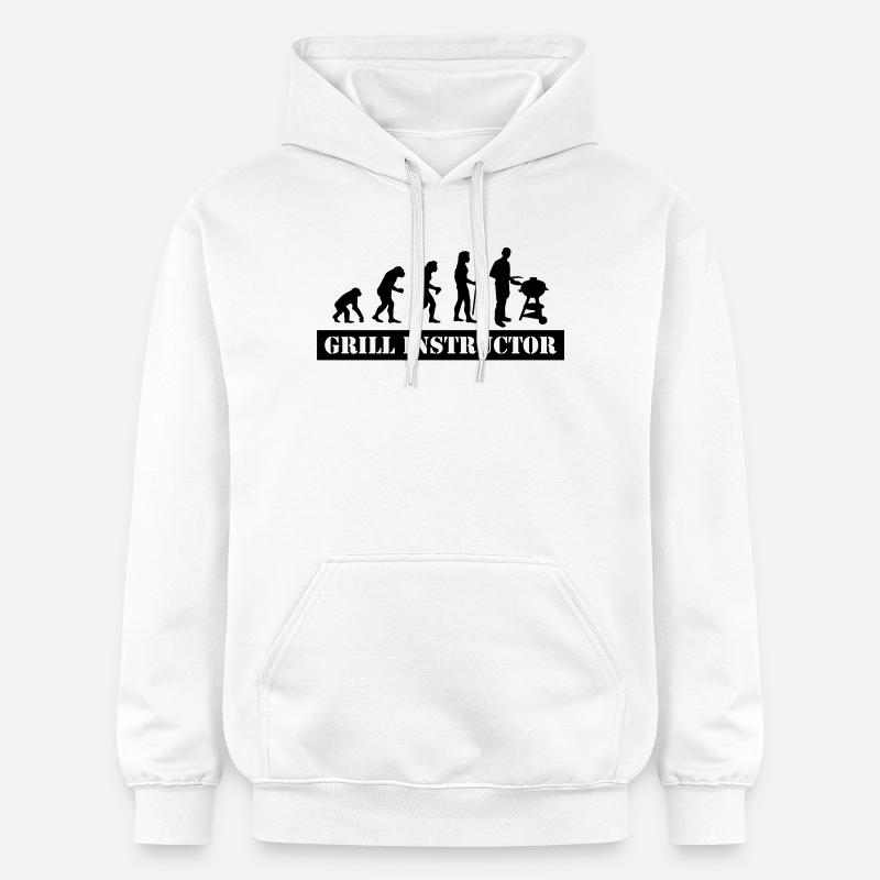 evolution grill instructor - Gildan Unisex Softstyle® Midweight Hoodie - white