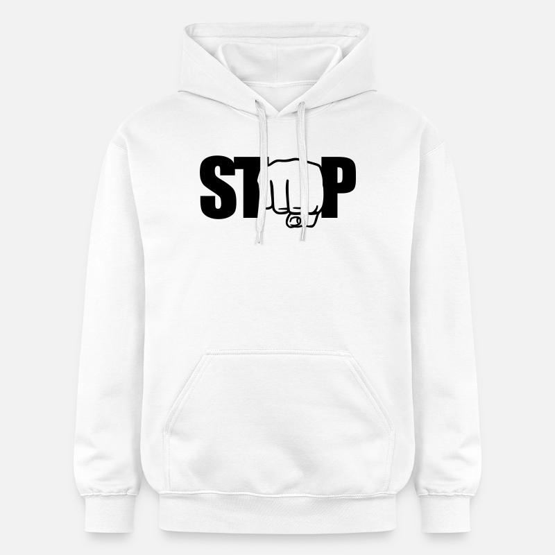 Stop | Faust | Fist - Sweat à capuche Softstyle® Gildan Unisexe - blanc