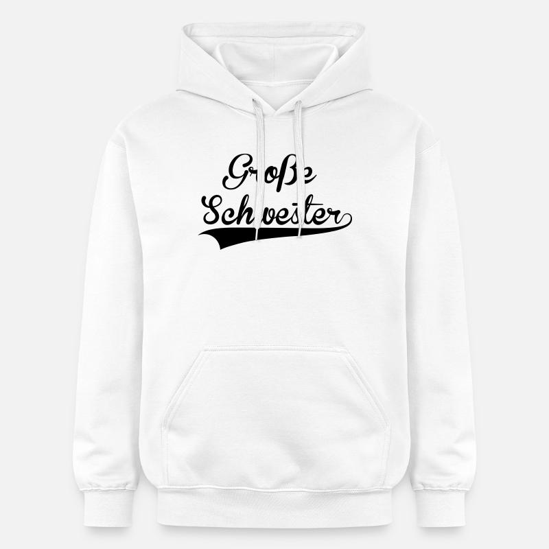 Große Schwester - Gildan Unisex Softstyle® Midweight Hoodie - Weiß