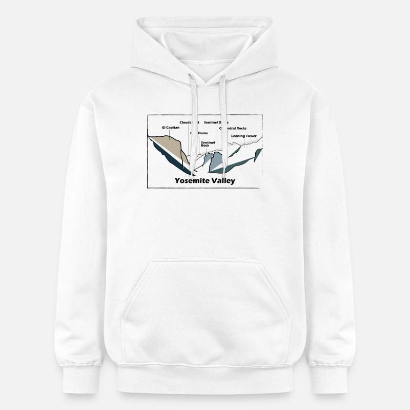 Vallée de Yosemite - Sweat à capuche Softstyle® Gildan Unisexe - blanc