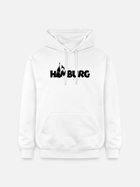 Hamburg am Hamburger Hafen - Gildan Unisex Softstyle® Midweight Hoodie - Weiß