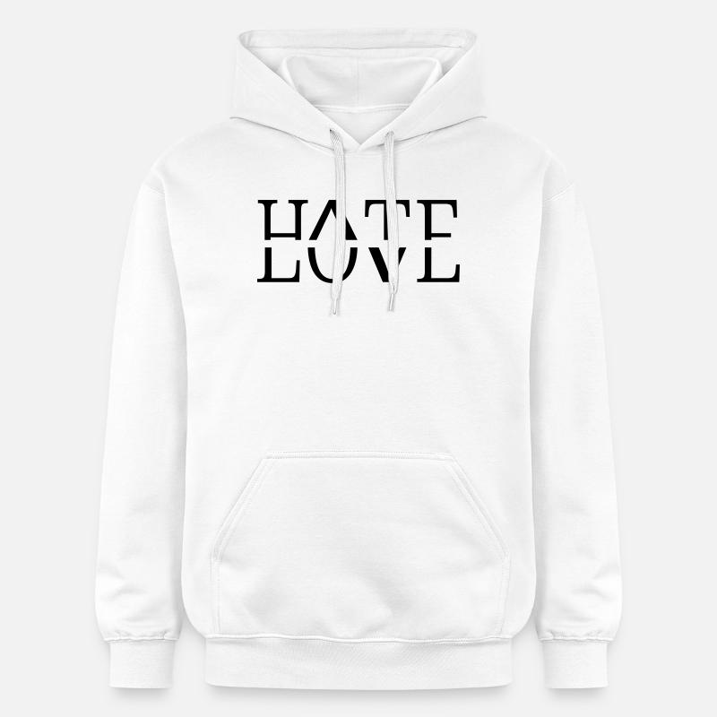 Love hate - Sweat à capuche Softstyle® Gildan Unisexe - blanc