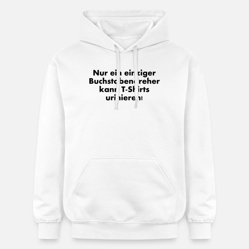 Lettres transposées peuvent uriner T-shirts - Sweat à capuche Softstyle® Gildan Unisexe - blanc