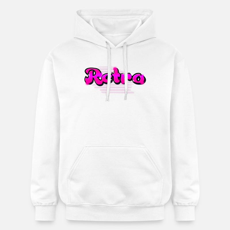 Rétro - Sweat à capuche Softstyle® Gildan Unisexe - blanc