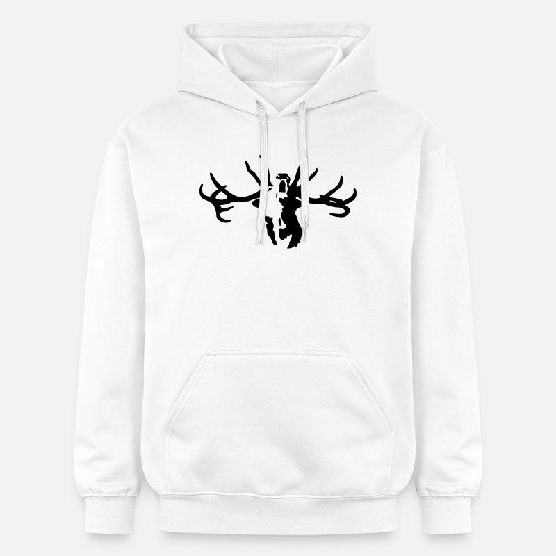 cerf - Sweat à capuche Softstyle® Gildan Unisexe - blanc