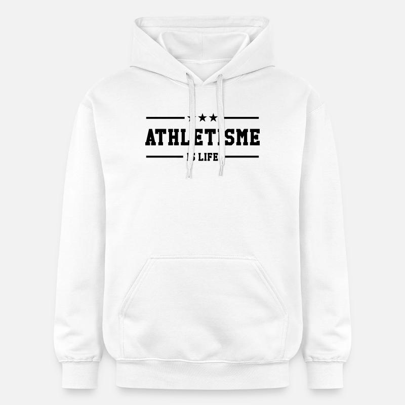 Athlétisme is life - Sweat à capuche Softstyle® Gildan Unisexe - blanc