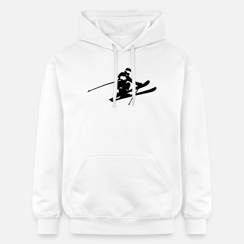 saut à ski - Sweat à capuche Softstyle® Gildan Unisexe - blanc
