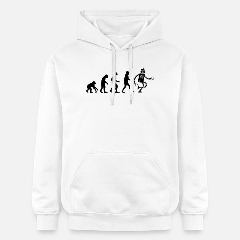 evolution robot évolution - Sweat à capuche Softstyle® Gildan Unisexe - blanc