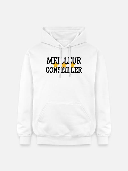 Meilleur Conseiller - Sweat à capuche Softstyle® Gildan Unisexe - blanc