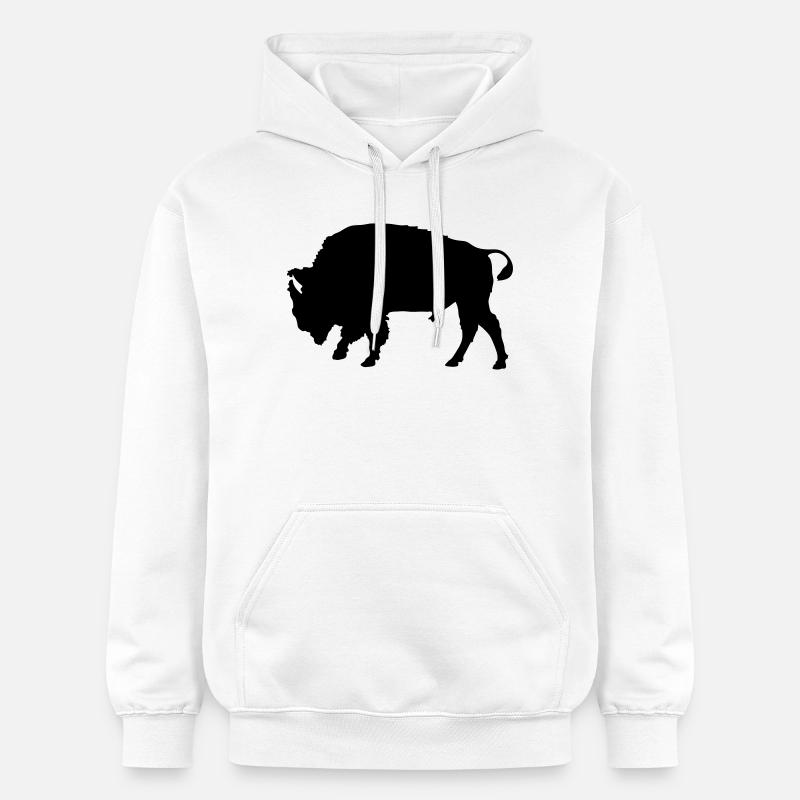 bison - Sweat à capuche Softstyle® Gildan Unisexe - blanc