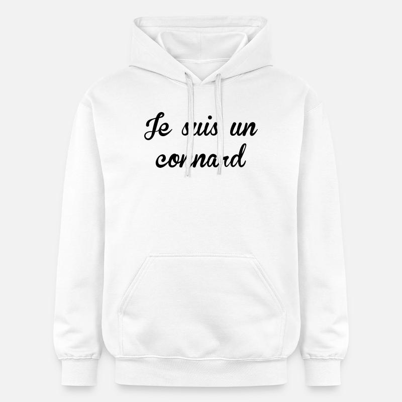Je suis un Connard ! - Sweat à capuche Softstyle® Gildan Unisexe - blanc