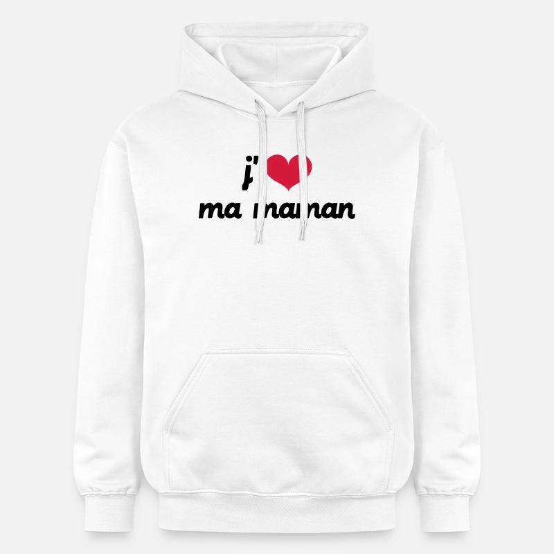 J'aime ma Maman - Sweat à capuche Softstyle® Gildan Unisexe - blanc