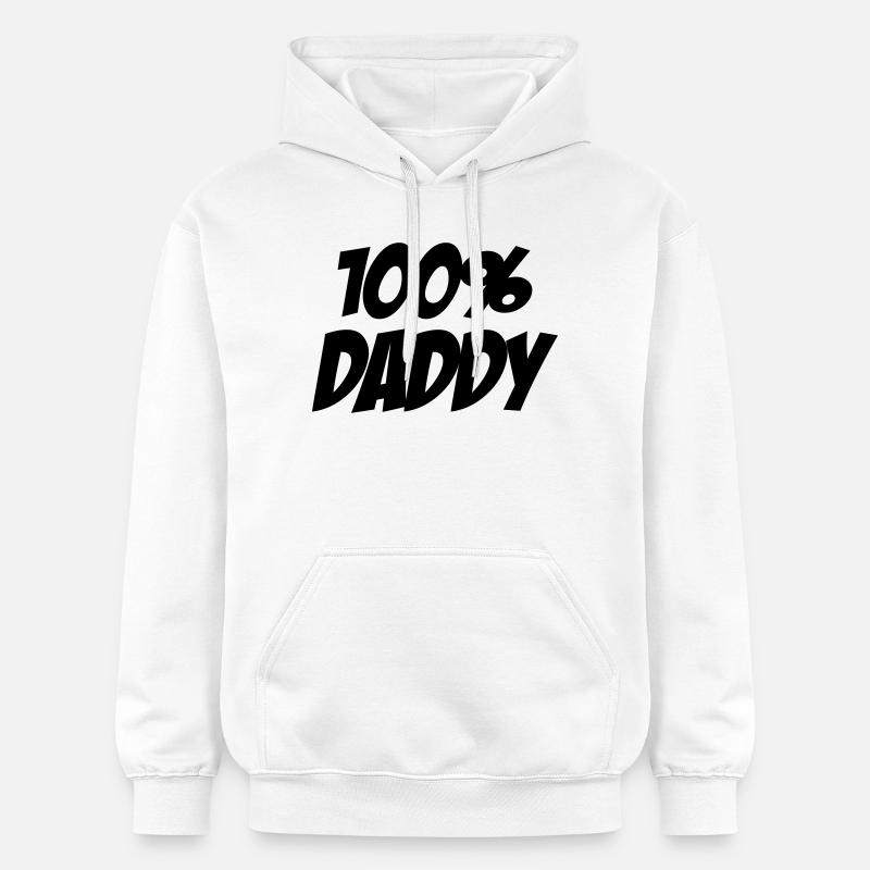 100% Daddy - Sweat à capuche Softstyle® Gildan Unisexe - blanc