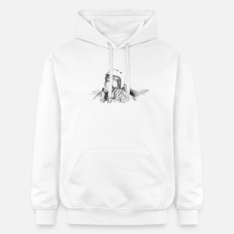 Fighter pilot ru - Sweat à capuche Softstyle® Gildan Unisexe - blanc