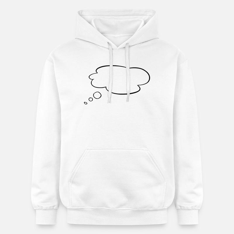 Bulles de pensée - Sweat à capuche Softstyle® Gildan Unisexe - blanc