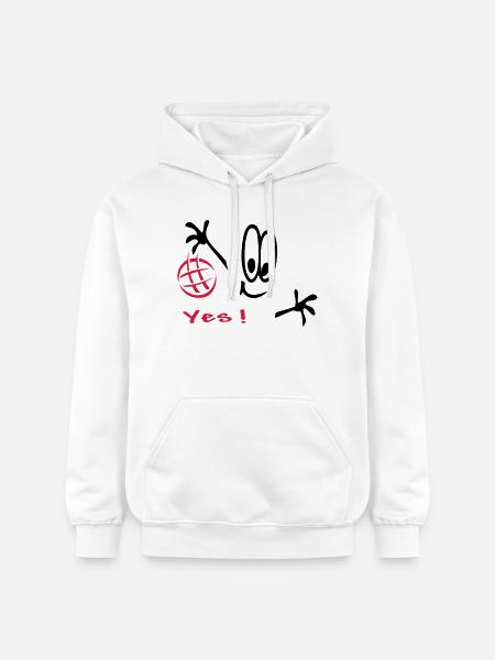 Handball, Comic, Sport - Gildan Unisex Softstyle® Midweight Hoodie - Weiß