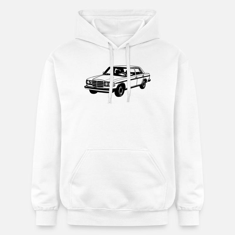 MB W123 , Youngtimer / Oldtimer ... (25) - Sweat à capuche Softstyle® Gildan Unisexe - blanc
