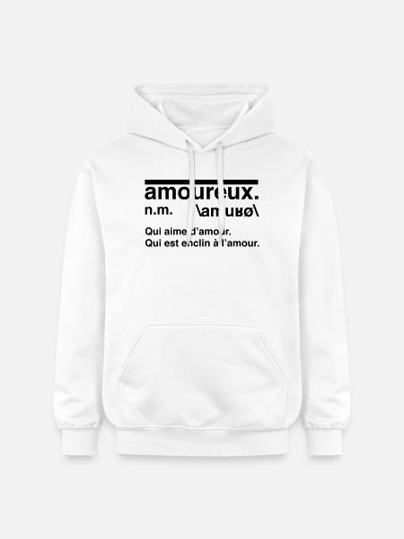 Définition amoureux style dictionnaire - Sweat à capuche Softstyle® Gildan Unisexe - blanc