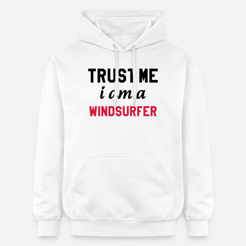 Planche à voile / Véliplanchiste / Windsurf / - Sweat à capuche Softstyle® Gildan Unisexe - blanc