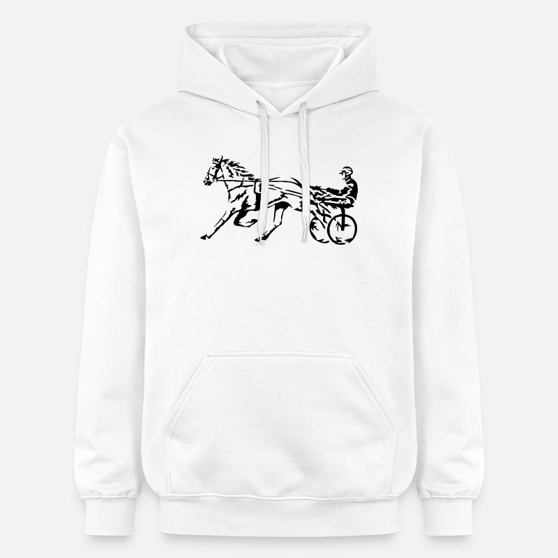 course - Sweat à capuche Softstyle® Gildan Unisexe - blanc