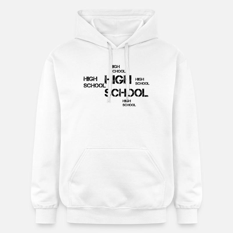 Design d’école secondaire - Sweat à capuche Softstyle® Gildan Unisexe - blanc