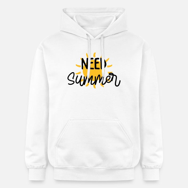 été / vacances / plage / soleil / mer - Sweat à capuche Softstyle® Gildan Unisexe - blanc