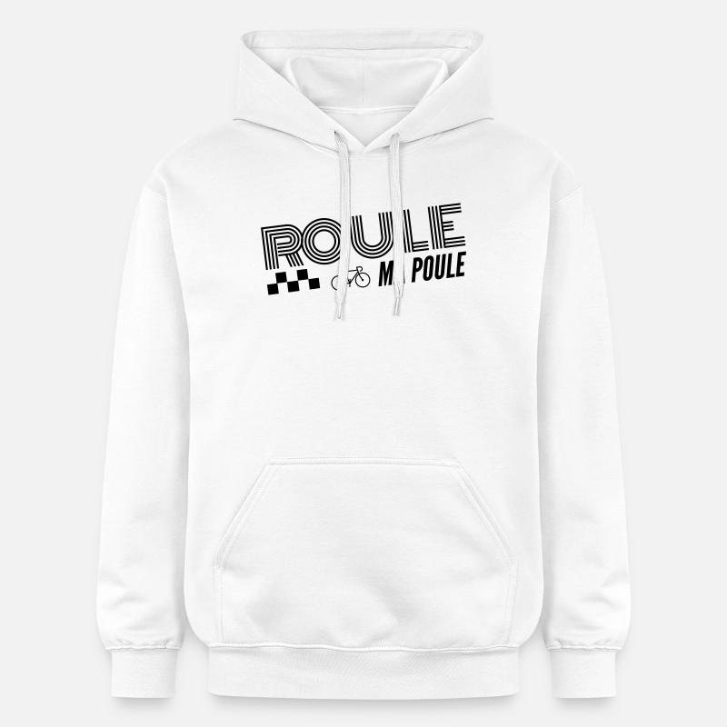   Roule ma poule / cyclisme - Sweat à capuche Softstyle® Gildan Unisexe - blanc