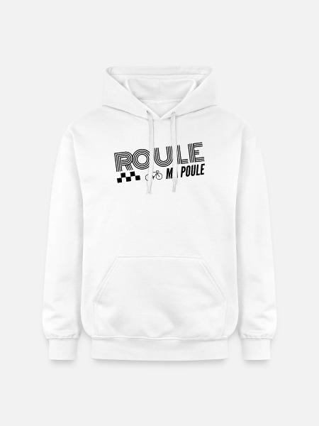 Roule ma poule / cyclisme  - Sweat à capuche Softstyle® Gildan Unisexe - blanc