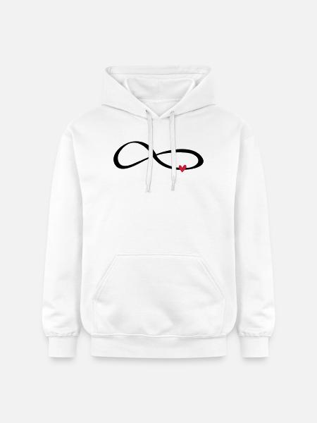 Infinity sign symbol gift love - Gildan Unisex Softstyle® Midweight Hoodie - white