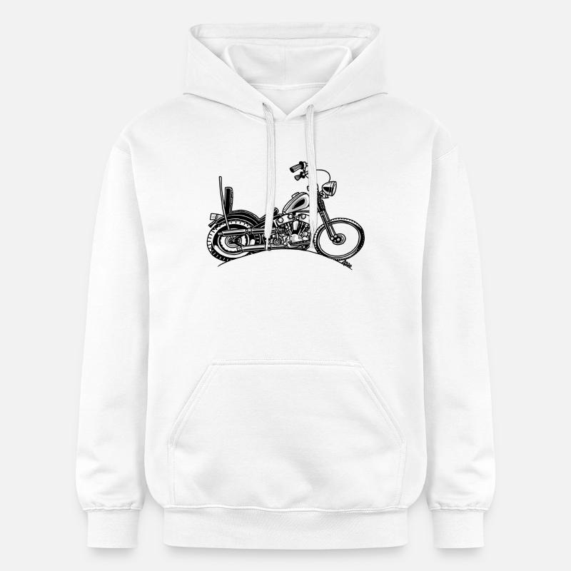 0906 chopper knucklehead - Sweat à capuche Softstyle® Gildan Unisexe - blanc