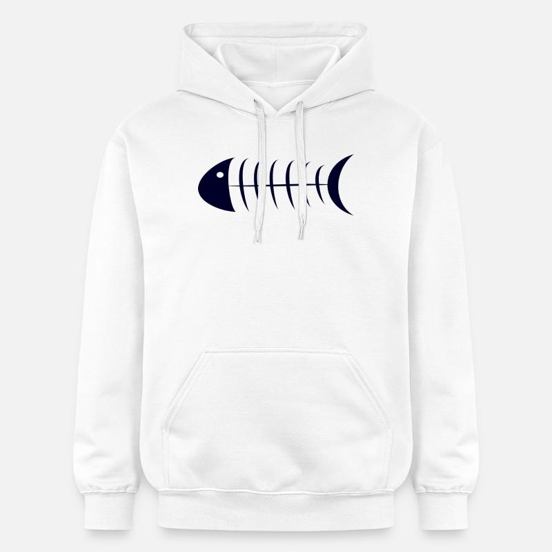poisson - Sweat à capuche Softstyle® Gildan Unisexe - blanc