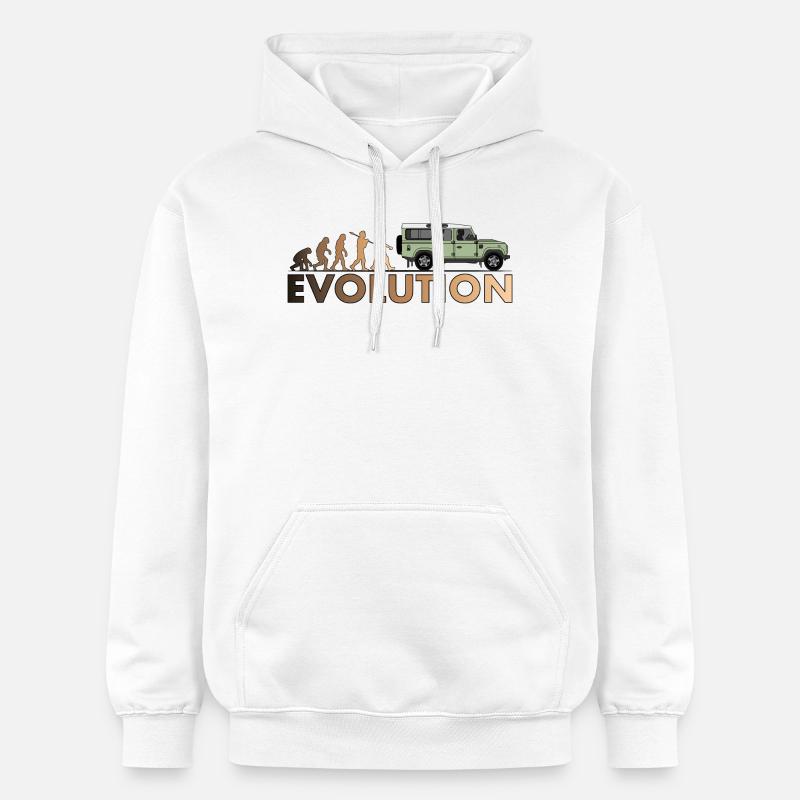 Defender 110 Évolution - Sweat à capuche Softstyle® Gildan Unisexe - blanc