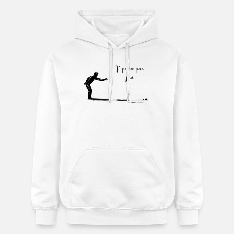 Pétanque - Sweat à capuche Softstyle® Gildan Unisexe - blanc