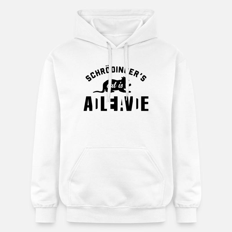 Le chat de Schrödinger - Sweat à capuche Softstyle® Gildan Unisexe - blanc