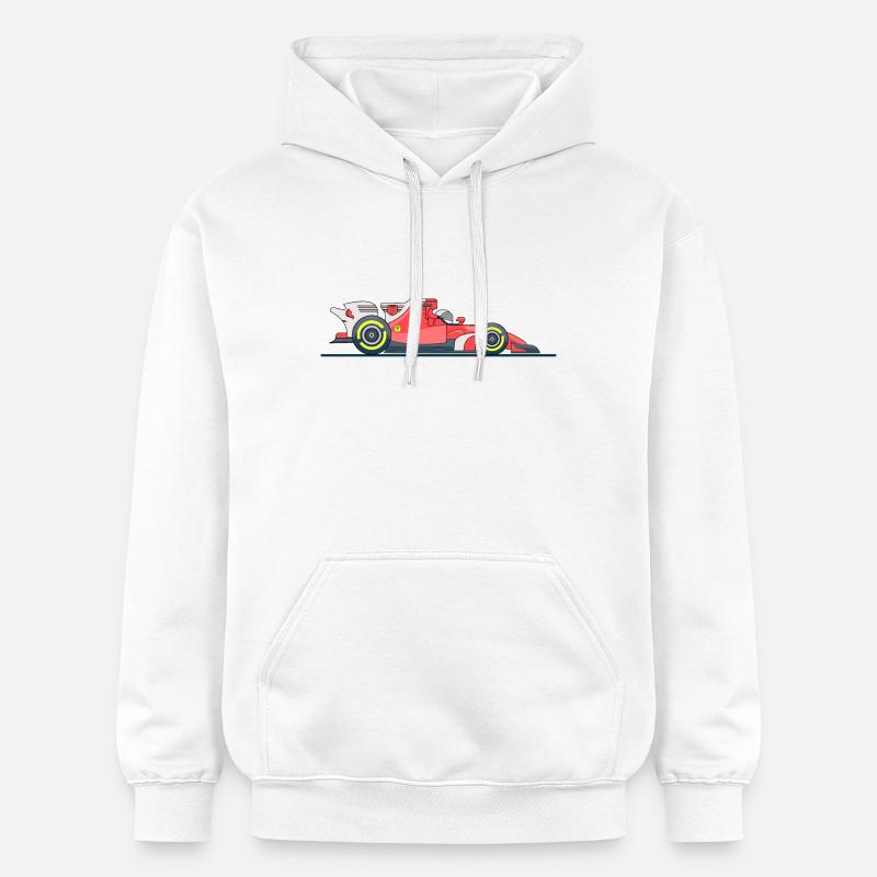 Course de voitures de course - Sweat à capuche Softstyle® Gildan Unisexe - blanc