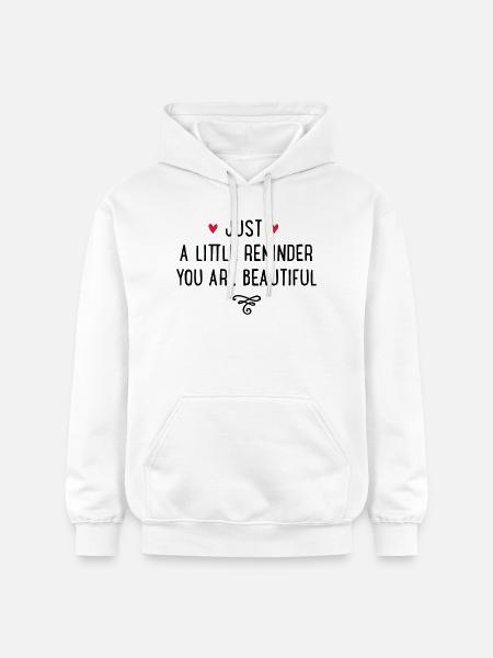 You are beautiful - Sweat à capuche Softstyle® Gildan Unisexe - blanc