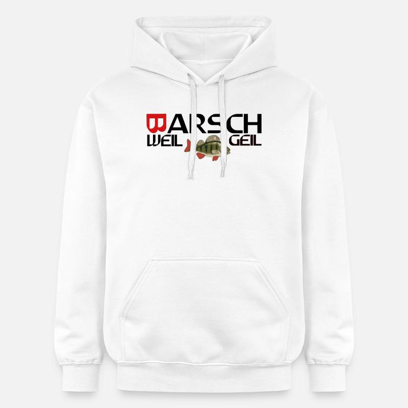 Percheau parce qu’excité - Sweat à capuche Softstyle® Gildan Unisexe - blanc