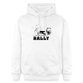 Team Rally Offroad Auto Symbol Illustration icon - Gildan Unisex Softstyle® Midweight Hoodie - Weiß - Vorne - Liana (172cm) & Jaron (178cm)
