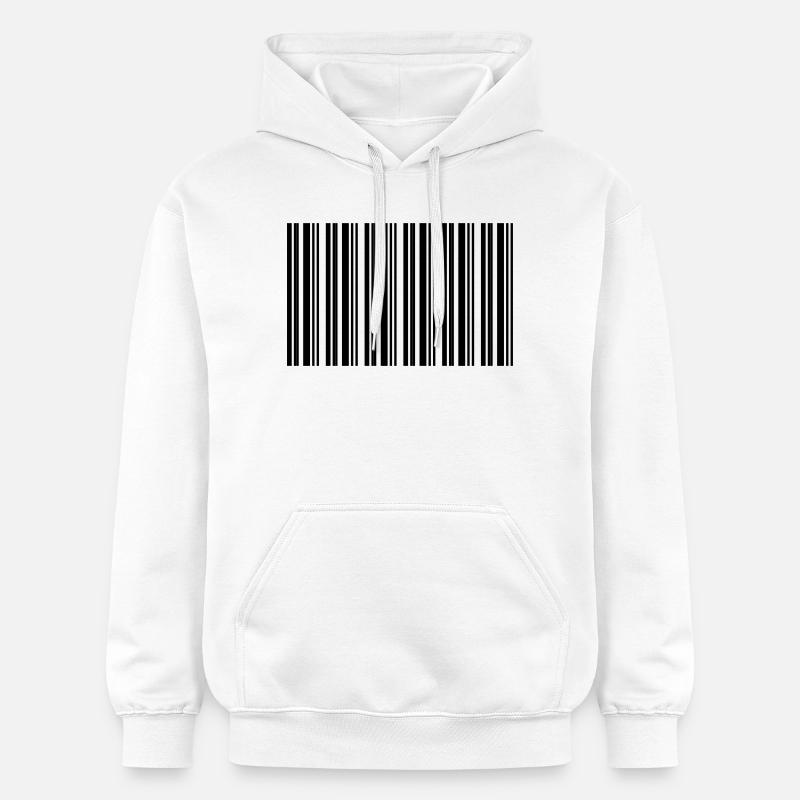 Barcode Strichcode Nerd IT Technik Design - Gildan Unisex Softstyle® Midweight Hoodie - Weiß