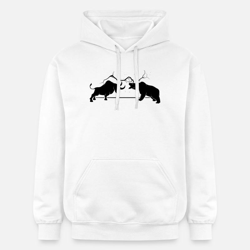 Bulle VS Ours - Sweat à capuche Softstyle® Gildan Unisexe - blanc