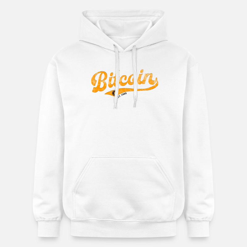 Bitcoin - l’avenir a commencé - Est. 2008 - Sweat à capuche Softstyle® Gildan Unisexe - blanc