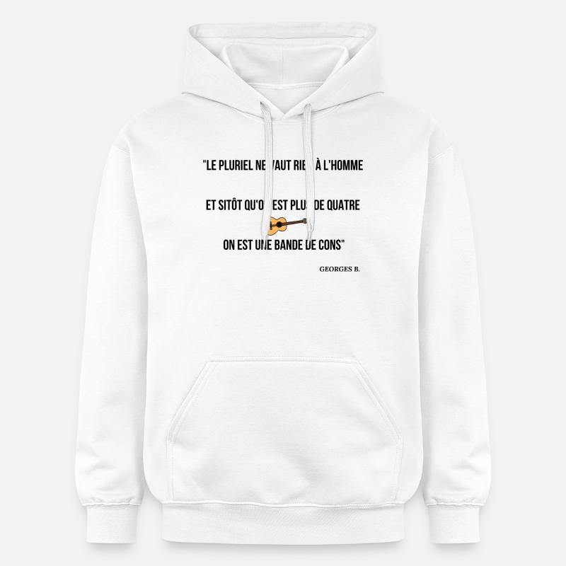 Sitôt qu'on est plus de 4... - Sweat à capuche Softstyle® Gildan Unisexe - blanc