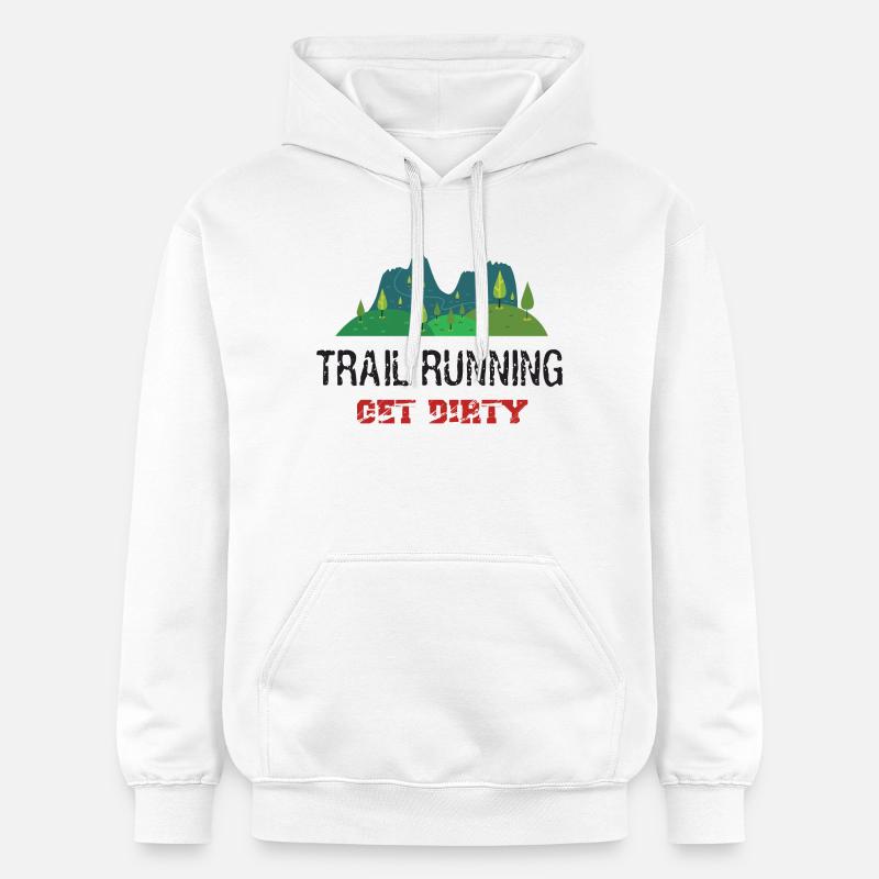 Trail Running – Werden Sie schmutzig! - Gildan Unisex Softstyle® Midweight Hoodie - Weiß