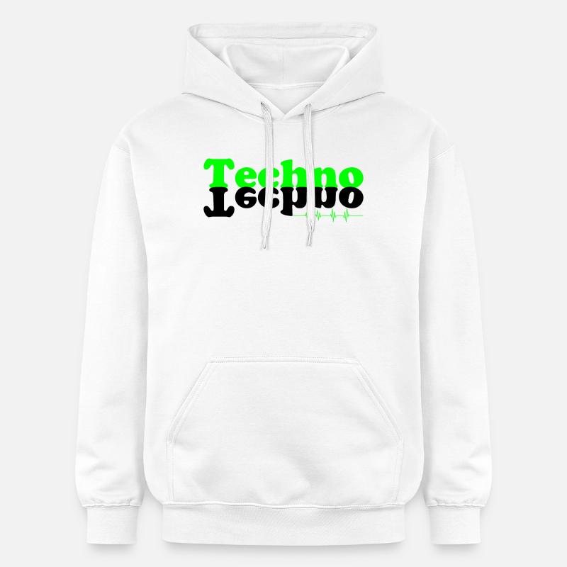 Techno kontiki - Sweat à capuche Softstyle® Gildan Unisexe - blanc