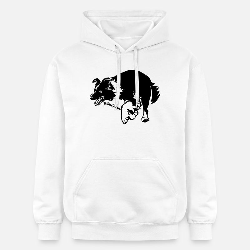 Border Collie - Sweat à capuche Softstyle® Gildan Unisexe - blanc