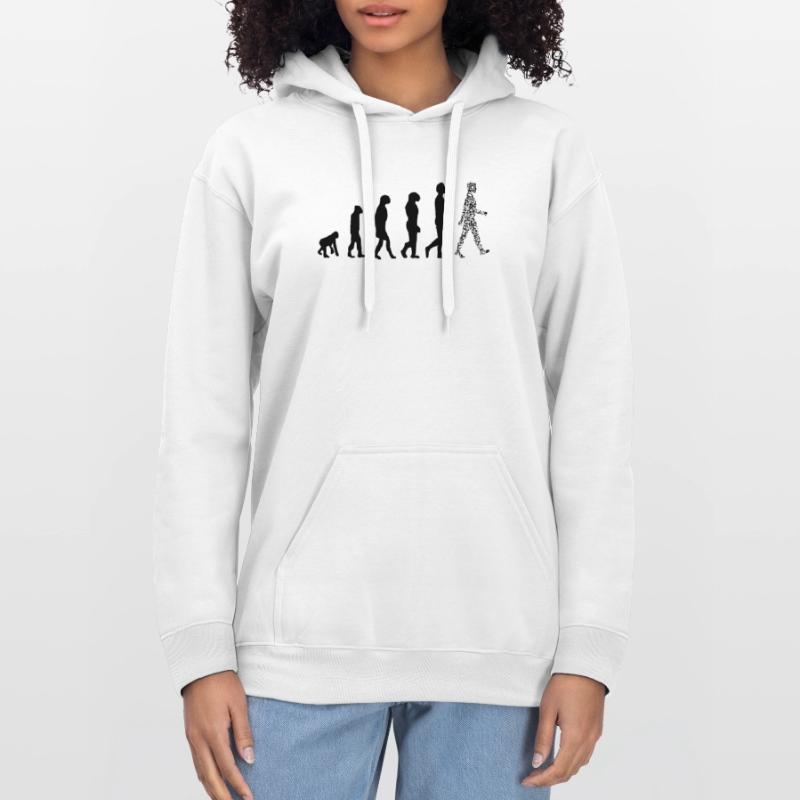 Evolution QR Code - Humor Gesundheits-Pass Gildan Unisex Softstyle® Midweight Hoodie