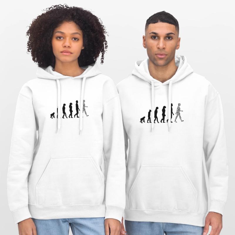 Evolution QR Code - Humor Gesundheits-Pass Gildan Unisex Softstyle® Midweight Hoodie