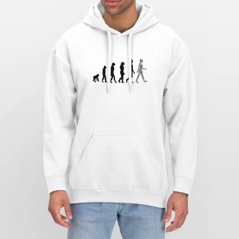 Evolution QR Code - Humor Gesundheits-Pass Gildan Unisex Softstyle® Midweight Hoodie