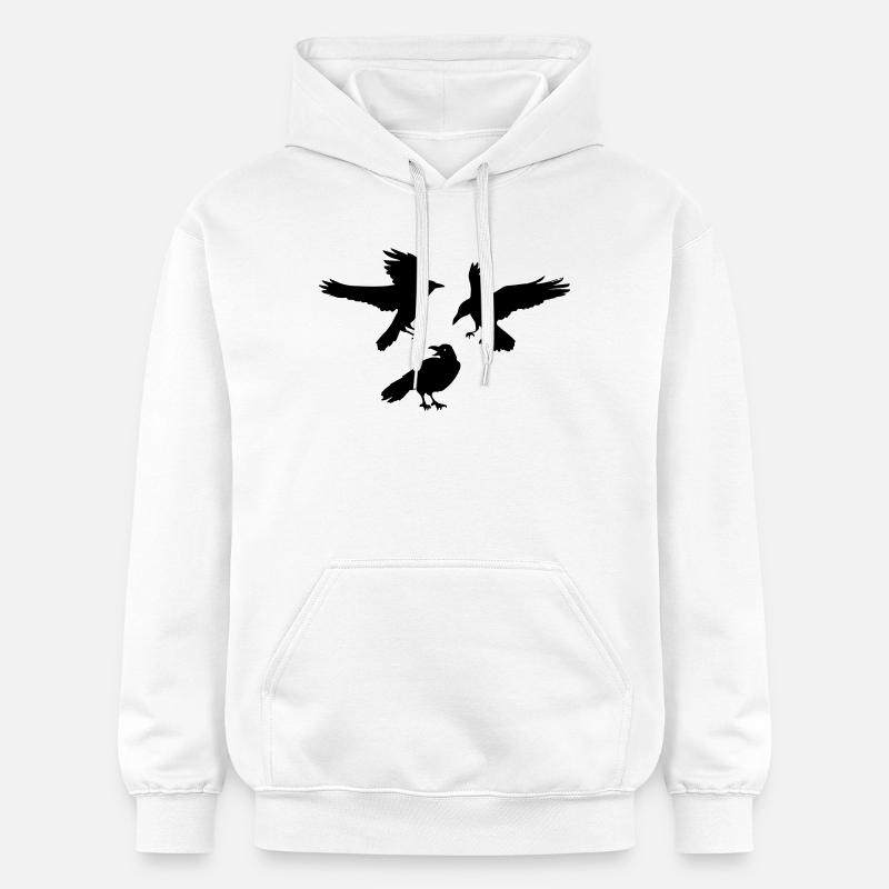 Trois corbeaux - Sweat à capuche Softstyle® Gildan Unisexe - blanc