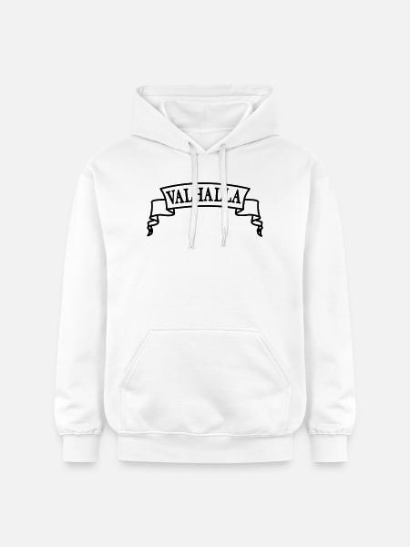 Valhalla in the banner - Gildan Unisex Softstyle® Midweight Hoodie - white